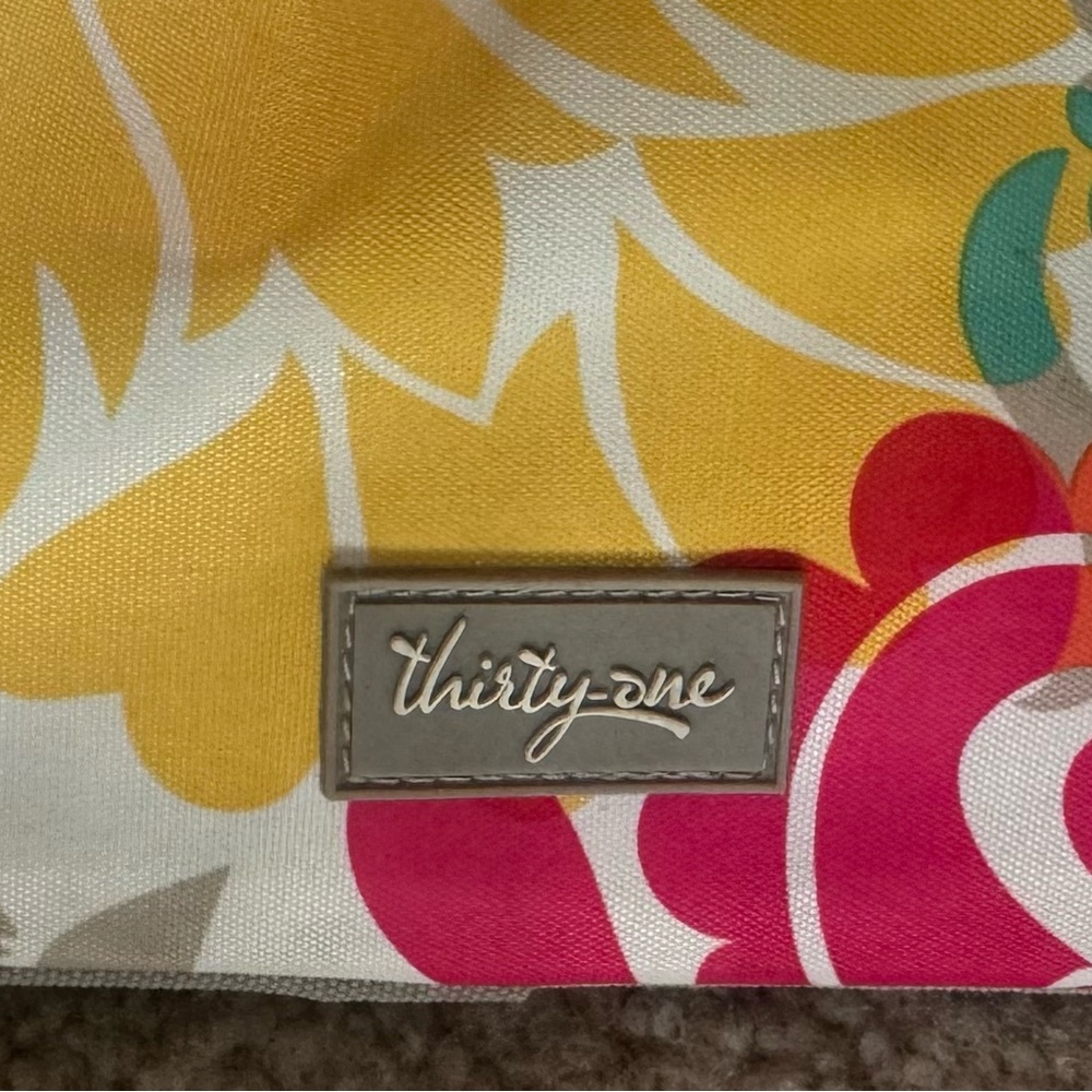 Thirty-One Women's Floral Tote Bag - Yellow and Pink